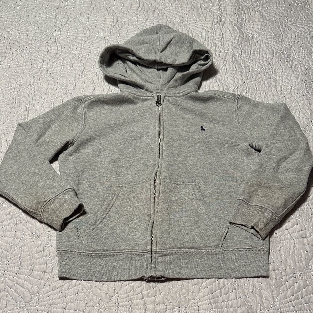 Polo by Ralph Lauren Kids Gray Hoodie Jacket, GUC, Size 7